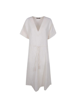Seventy V-neck tie dress - Neutrals