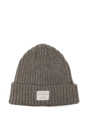 Undercover logo-patch beanie hat - Brown