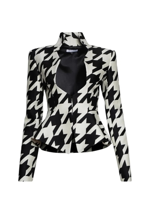 LaQuan Smith cut-out peplum tailored blazer - White