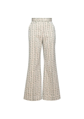 Rosie Assoulin floral-pattern trousers - Neutrals