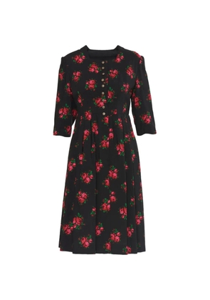 Vintage 2019 floral-print midi dress - Black