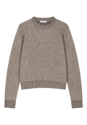 TOMBOY round neck striped knit sweater - Neutrals