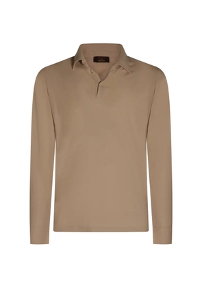 Zanone long-sleeve polo shirt - Neutrals