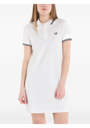 Fred Perry twin-tipped mini dress - White