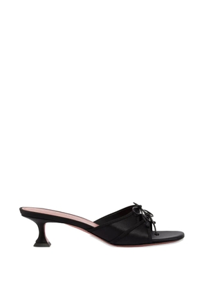 Amina Muaddi Eleonora bow silk sandals - Black