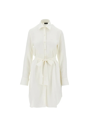 Emporio Armani tie-fastening shirt dress - White