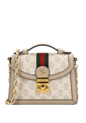 Gucci Pre-Owned Ophidia Flap Top Handle Bag GG Coated Canvas Mini shoulder bag - Neutrals