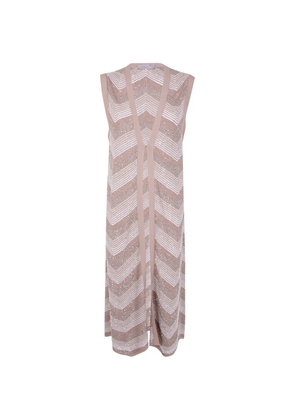 D.Exterior chevron sequin knitwear - Neutrals