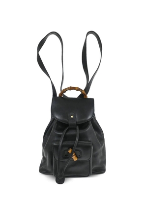 Gucci Pre-Owned 1990-2000s bamboo-handle backpack - Black