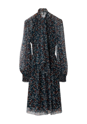 Burberry Ditsy floral-print midi dress - Black