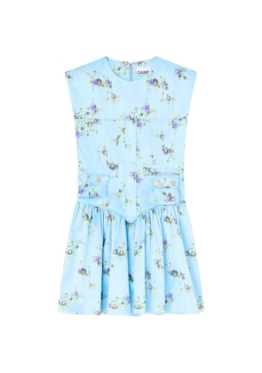 GANNI floral-print mini dress - Blue