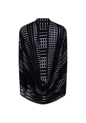 PierAntonioGaspari striped grid sweater - Black