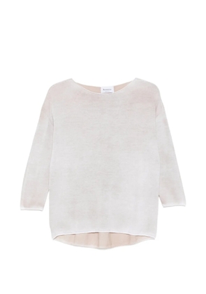 AROVESCIO boat-neck T-shirt - Neutrals