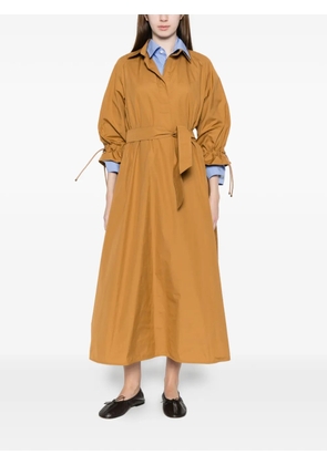 Max Mara Mirto belted ruffled dress - Neutrals