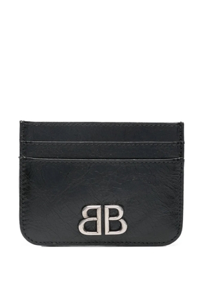 Balenciaga Monaco leather card holder - Black