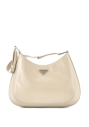 Prada Pre-Owned Cleo Shoulder Bag Spazzolato Leather Large hobo bag - Neutrals