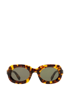 AUDE HEROUARD Lou oval-frame sunglasses - Brown