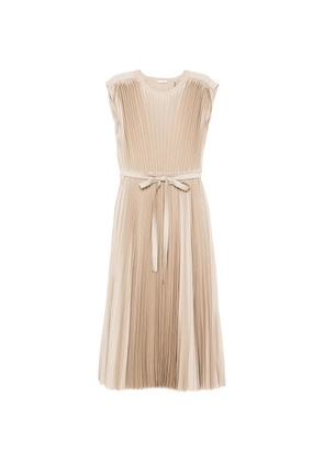 JOSEPH Volta gathered tie belt dress - Neutrals