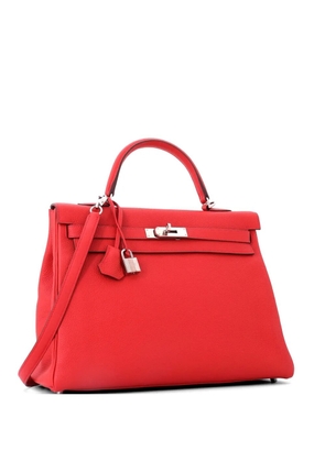 Hermès Pre-Owned Kelly Handbag Red Togo with Palladium Hardware 35 satchel