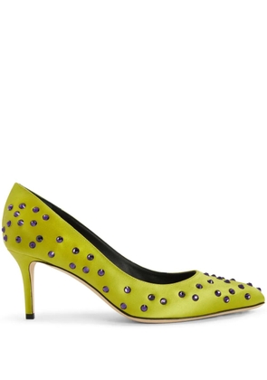 Giuseppe Zanotti Jakye Precious 70mm satin pumps - Green