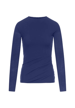 Jil Sander long-sleeved draped top - Blue