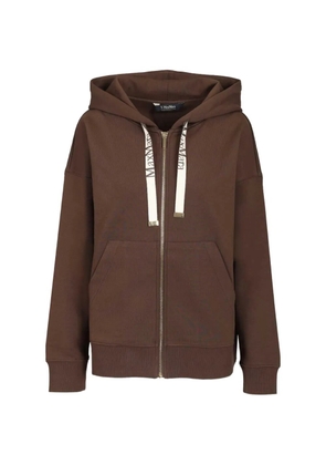 'S Max Mara logo-jacquard zip hoodie - Brown