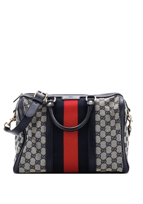 Gucci Pre-Owned Vintage Web Boston Bag GG Canvas Medium satchel - Blue