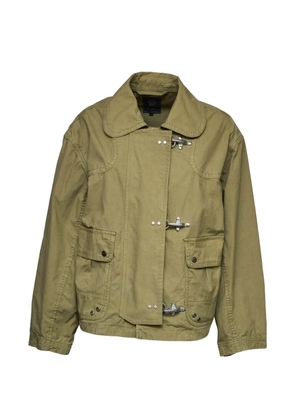 Fay hook-fastening pockets bomber jacket - Green