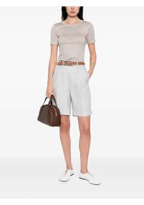 Peserico embellished round neck T-shirt - Neutrals