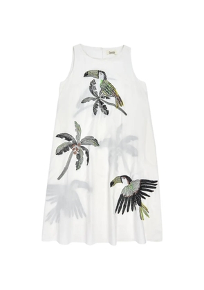 PSOPHIA embroidered mini dress - White