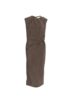 Phisique Du Role knotted draped midi dress - Grey