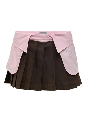 Ashley Williams pleated mini skirt - Brown