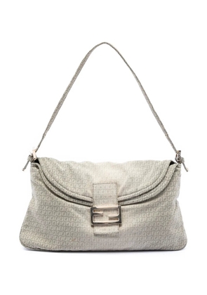 Fendi Pre-Owned 2000-2010 Micro Zucchino Canvas Double Flap shoulder bag - Grey