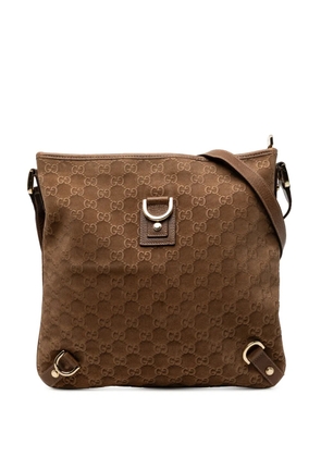 Gucci Pre-Owned 2000-2015 GG Suede Abbey D Ring crossbody bag - Brown
