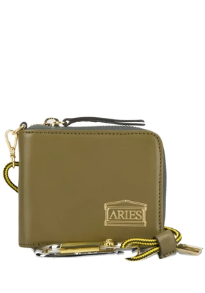 Aries logo-detail wallet - Green