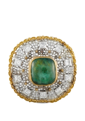 LB Exclusive diamond and tourmaline brooch - Gold