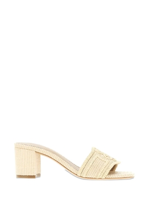 Emporio Armani block-heel woven sandals - Neutrals