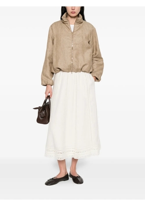 Weekend Max Mara lace-trim midi kirt - Neutrals