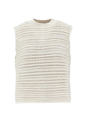 Emporio Armani pointelle-knit top - Neutrals