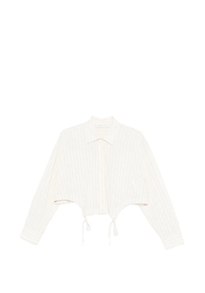 Phisique Du Role striped tie-detail shirt - Neutrals