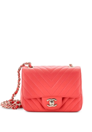CHANEL Pre-Owned Square Classic Single Flap Bag Chevron Lambskin Mini crossbody bag - Pink