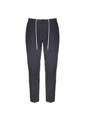 BE ABLE Riccardo pleated drawstring trousers - Blue
