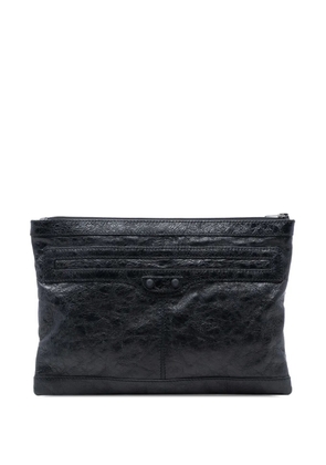 Balenciaga Pre-Owned 2018 Lambskin Motocross Classic Clip M clutch bag - Black