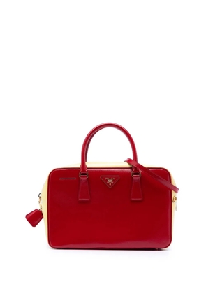Prada Pre-Owned 2010-2025 Bicolor Saffiano Vernice satchel - Red
