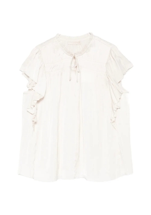 Ulla Johnson Agosta flutter-sleeve blouse - Neutrals