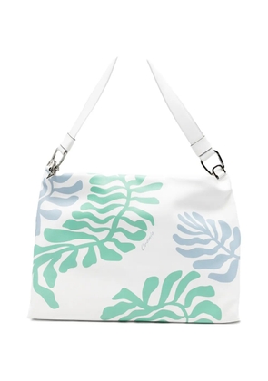 cromia Noa leaf-print tote bag - White