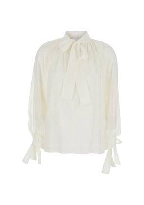 Tela bow-detail cotton blouse - Neutrals