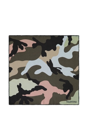 Valentino Garavani camouflage-pattern pocket square - Green
