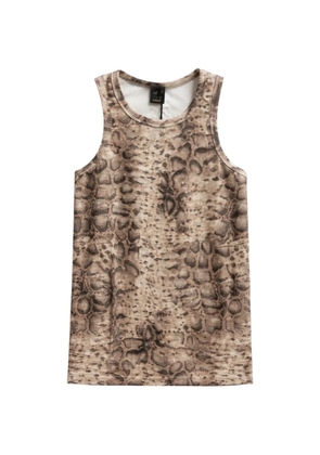 PINKO snakeskin-print tank top - Brown