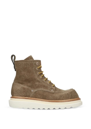 Premiata lace-up leather boots - Green